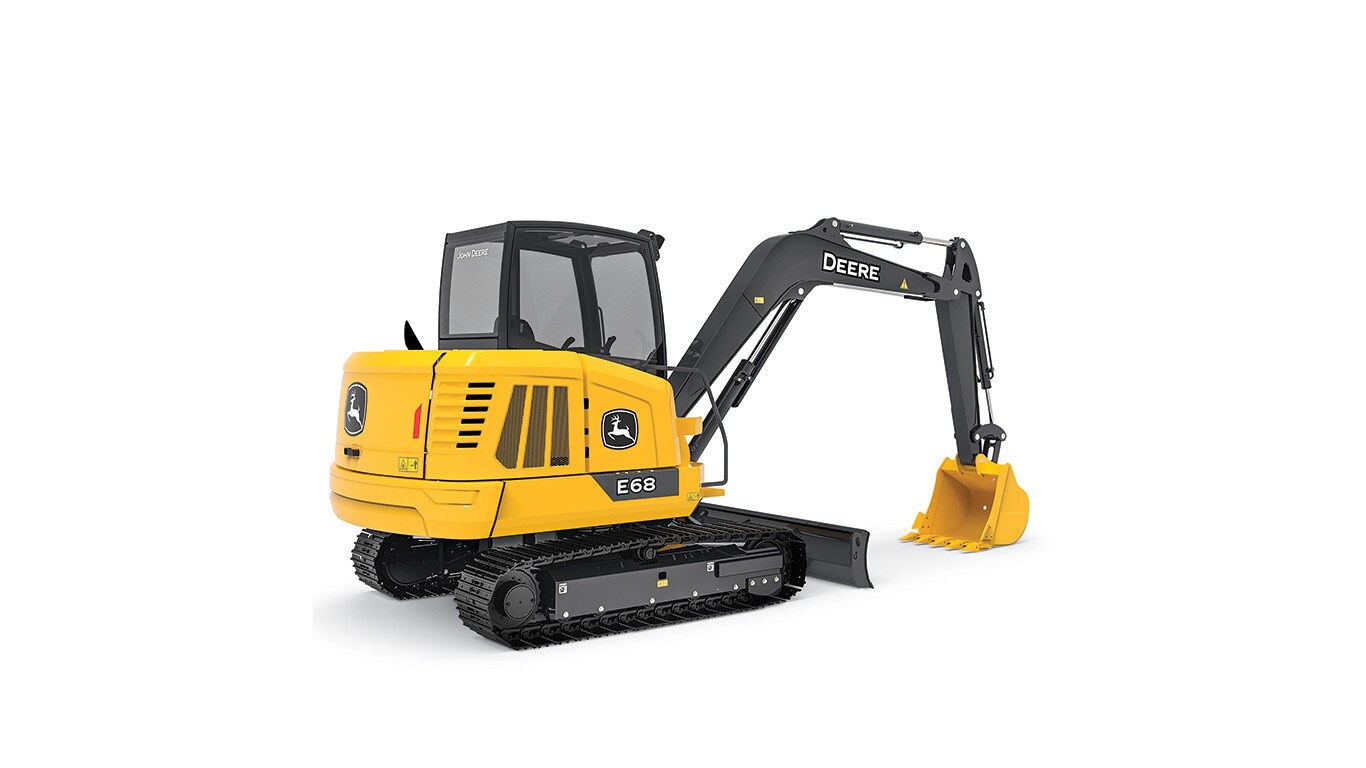 mini excavator, cinoact excavator, e68, small excavator, mini digger, mini tracked excavator, mini trackhoe, compact construction equipment, cce