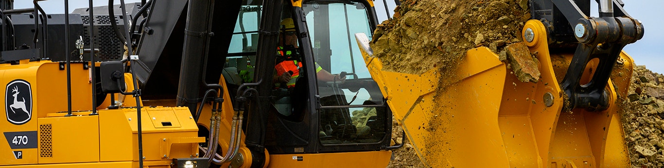 470 P-Tier Excavator on the worksite