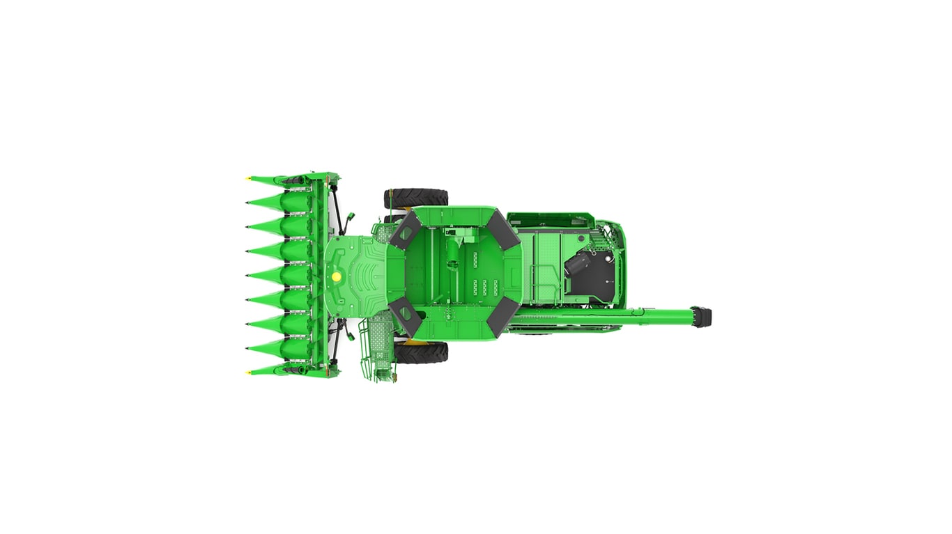 Top  view of S7 600 combine on a white background