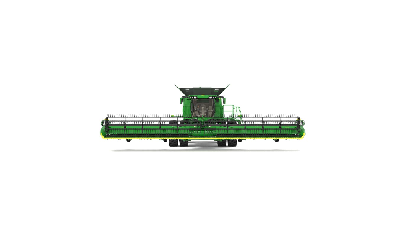 Front view of S7 800 Combine on a white background