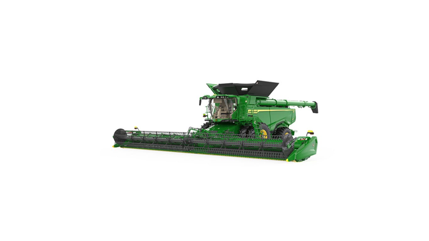 Front right-side view of x9 1000 combine on a white background