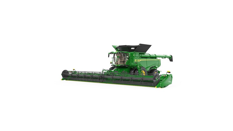 Front right-side view of x9 1000 combine on a white background