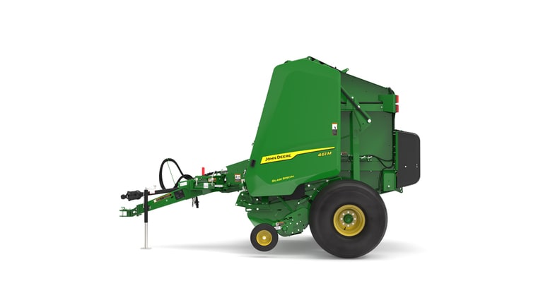 Left facing 461M Round Baler on a white background