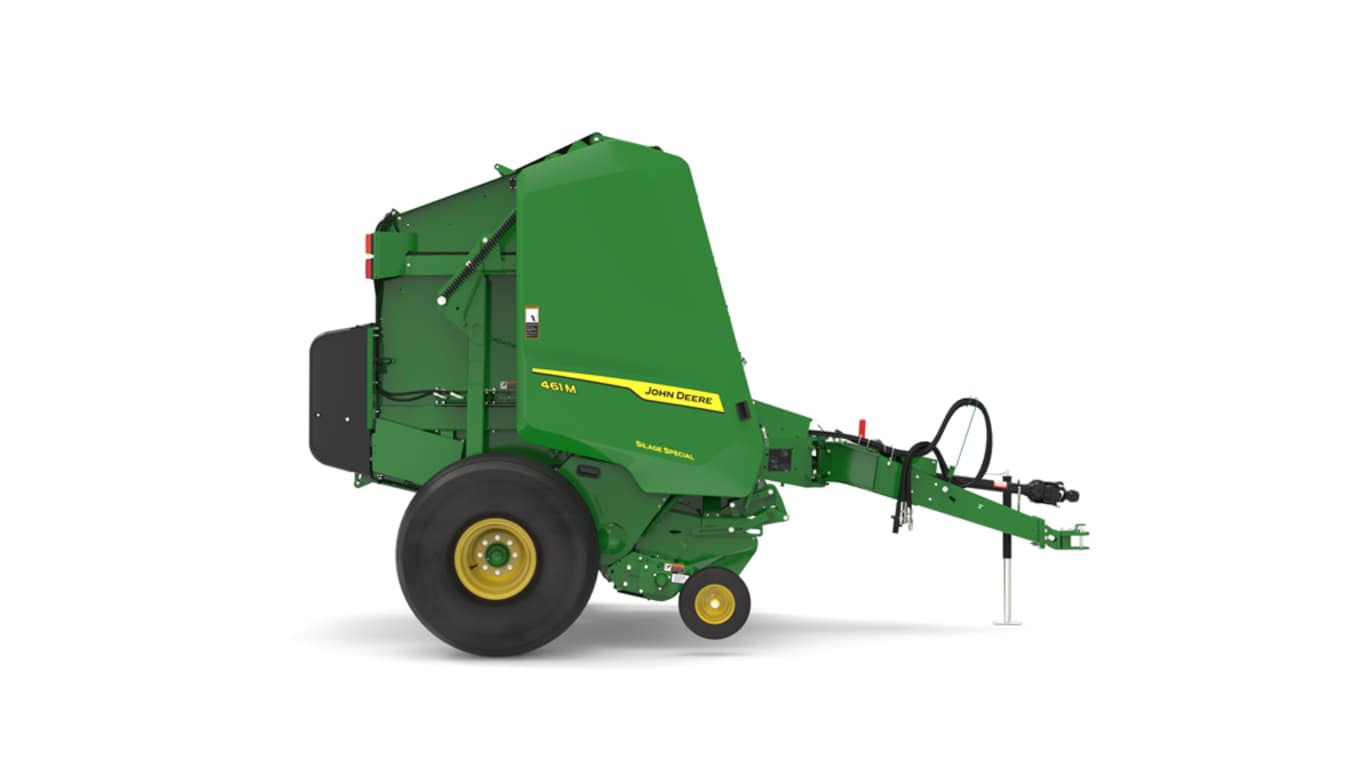 Right facing 461M Round Baler on a white background