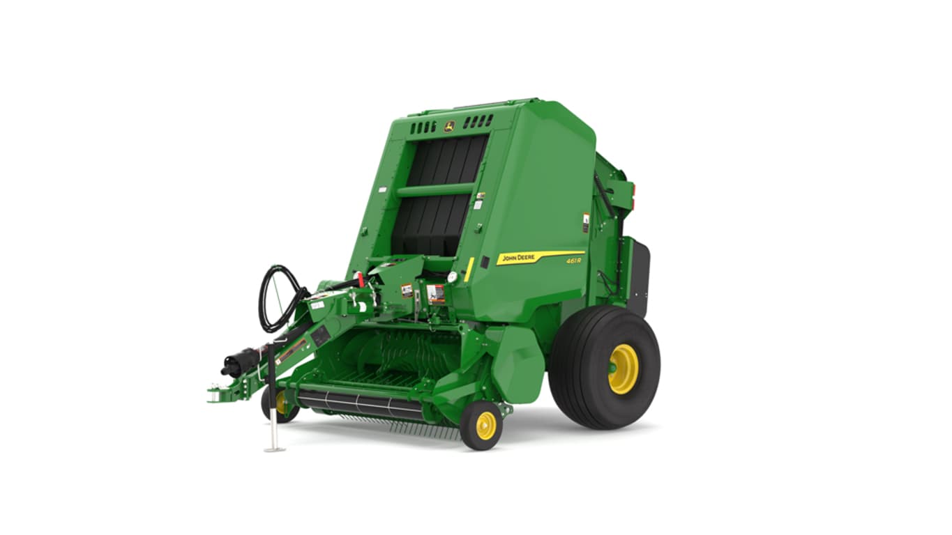 Front left facing 461R Round Baler on a white background