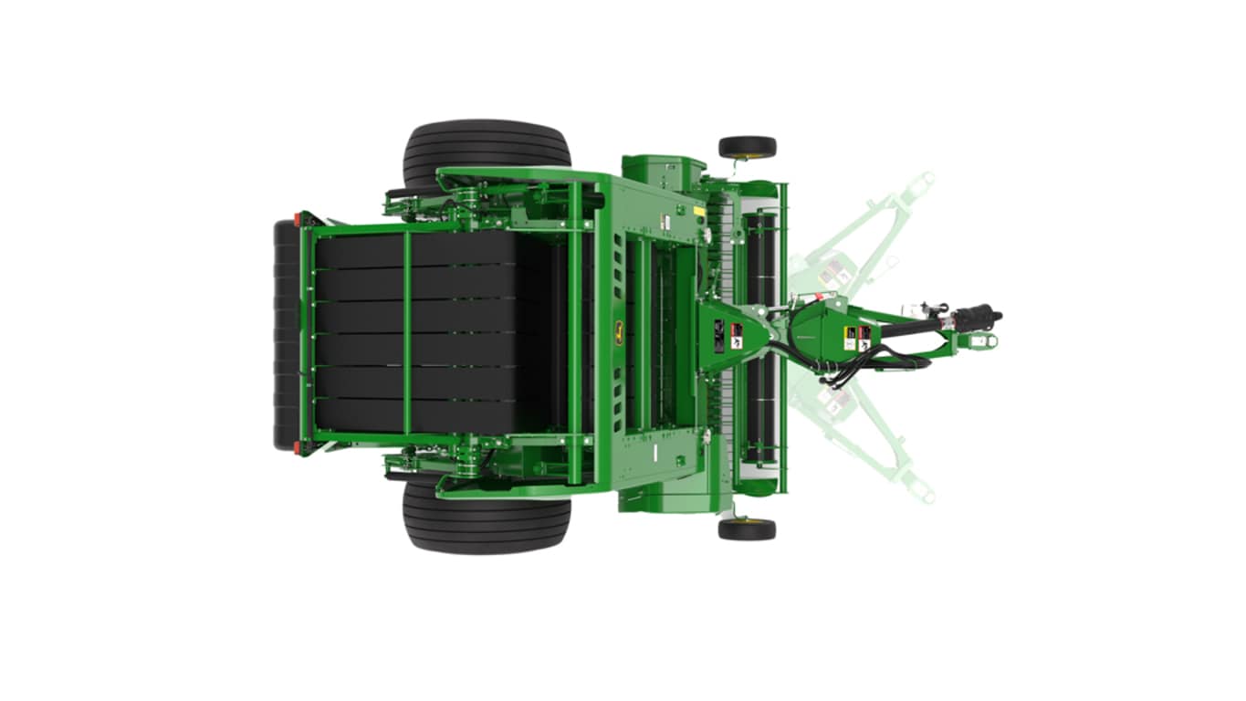 Top view of 461R Round Baler on a white background