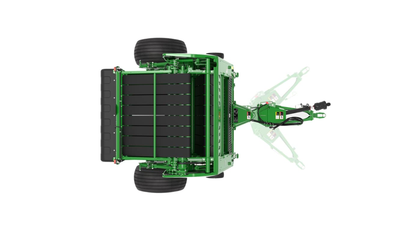 Top view of 561M Round Baler on a white background