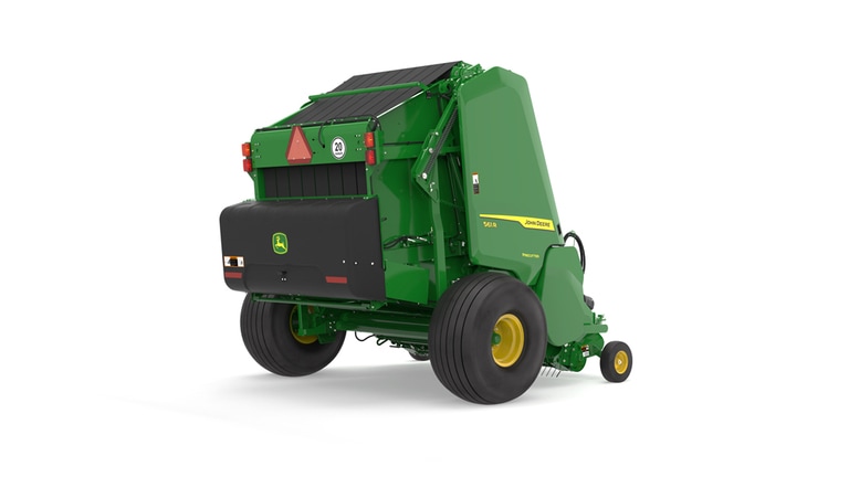 Rear right facing 561R Round Baler on a white background