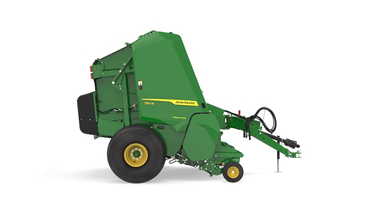 Right facing 561R Round Baler on a white background
