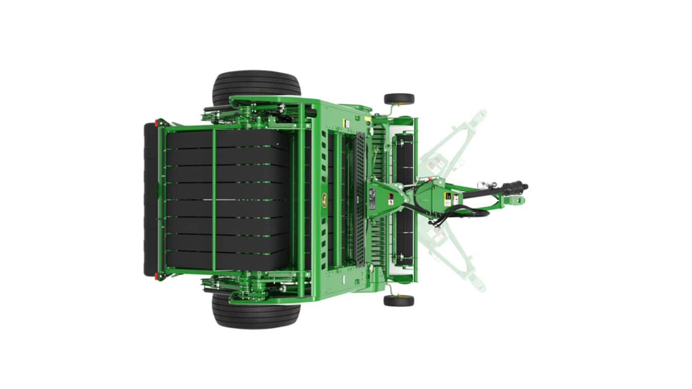 Top view of 561R Round Baler on a white background