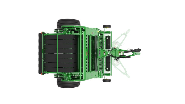 Top view of 561R Round Baler on a white background