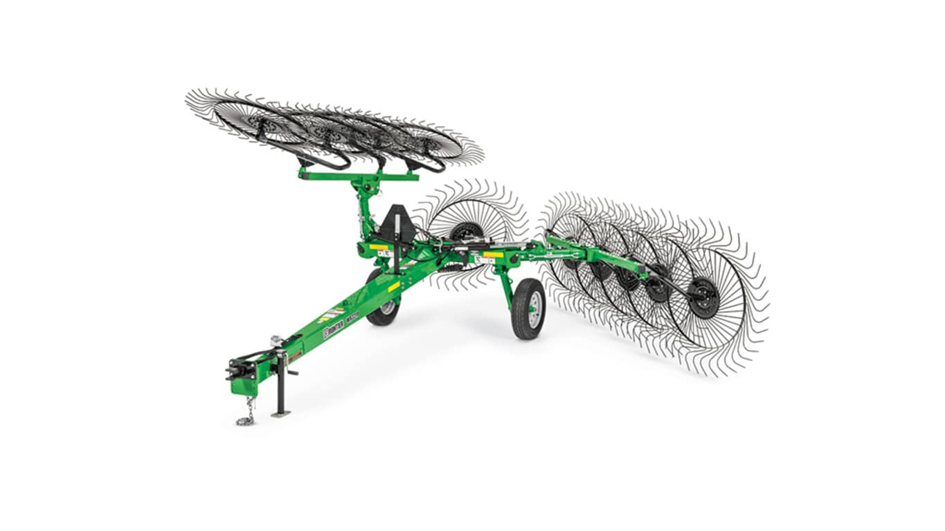 The Frontier WR3210 High-Capacity Carted Wheel Rake.