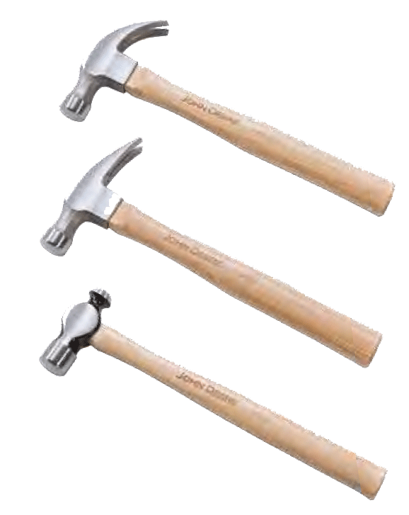 set of wood hammers