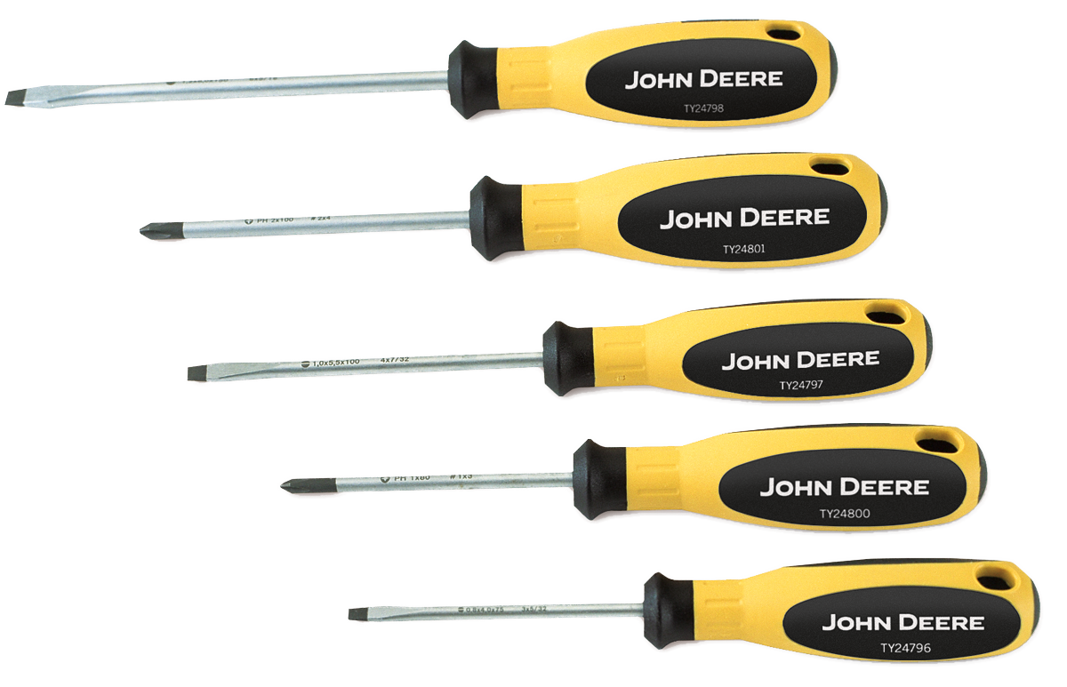 6 John Deere screwdrivers