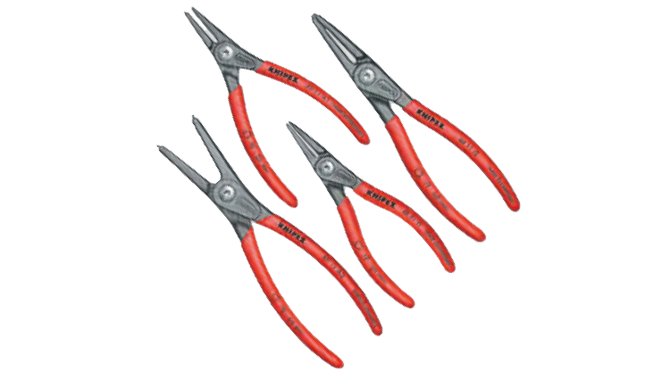 set of Retaining ring pliers with orange handles