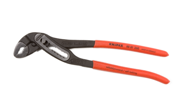 alligator high performance pliers with red handles