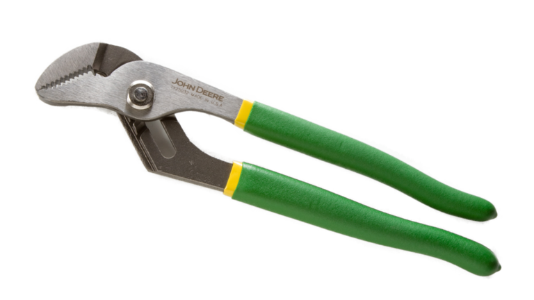 combination slip joint pliers with green handles