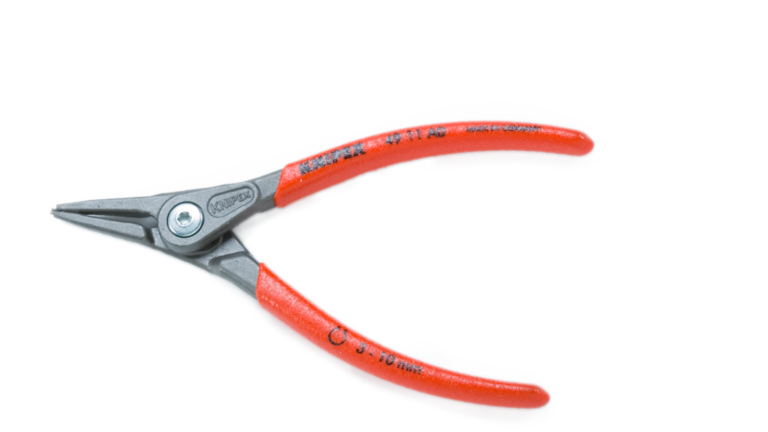 Retaining ring pliers with orange handles