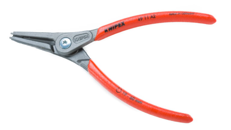 Retaining ring pliers with orange handles