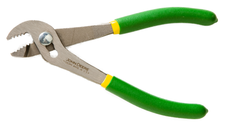combination slip joint pliers with green handles