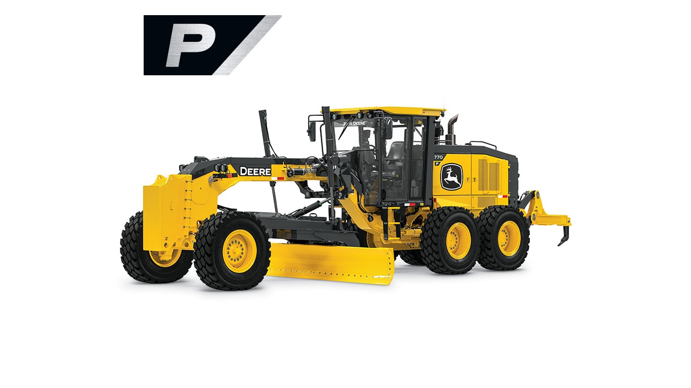 770 P-Tier Motor Grader on a white background