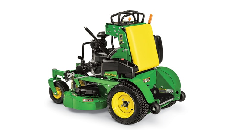 Rear view studio image of Q810E QuikTrak Stand-on mower