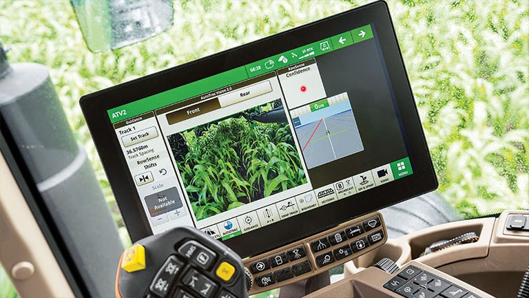Crop rows showing on G5 Display.