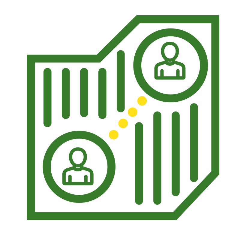 Graphic icon representing In-Field Data Sharing technology