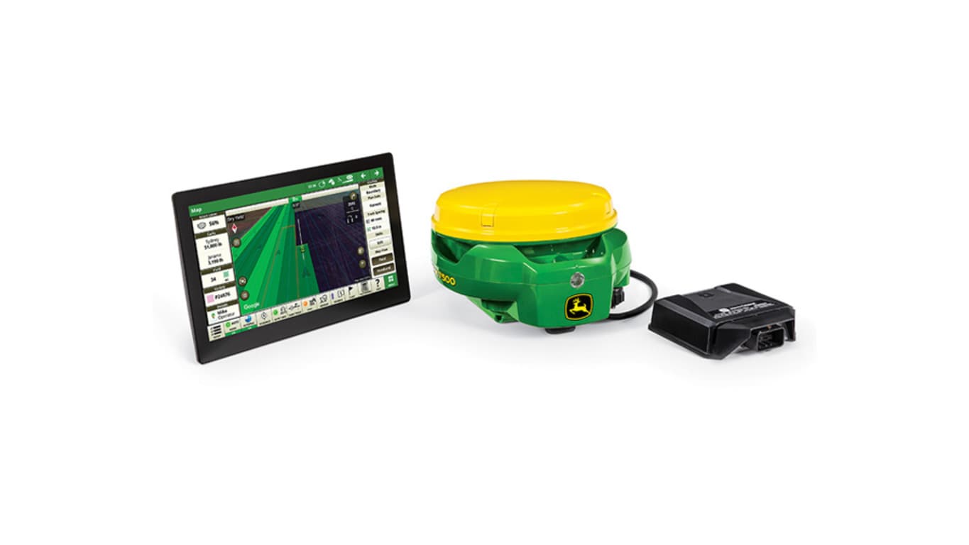 Studio image of G5 Display with a StarFire™ 7500 Receiver and JDLink™ modem.