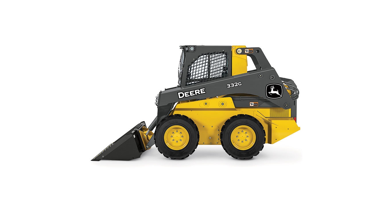 332G Skid Steer with white background.