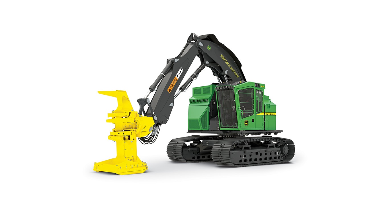 803M Tracked Feller Buncher on white background