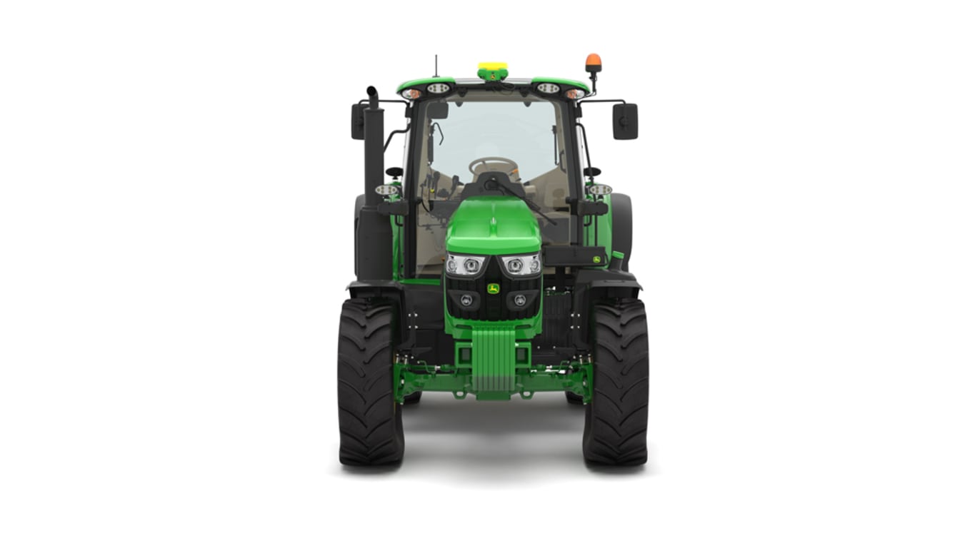 Studio shot of a front-facing 6M 130 on a white background