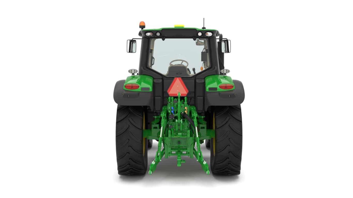 Studio shot of a rear-facing 6M 130 on a white background