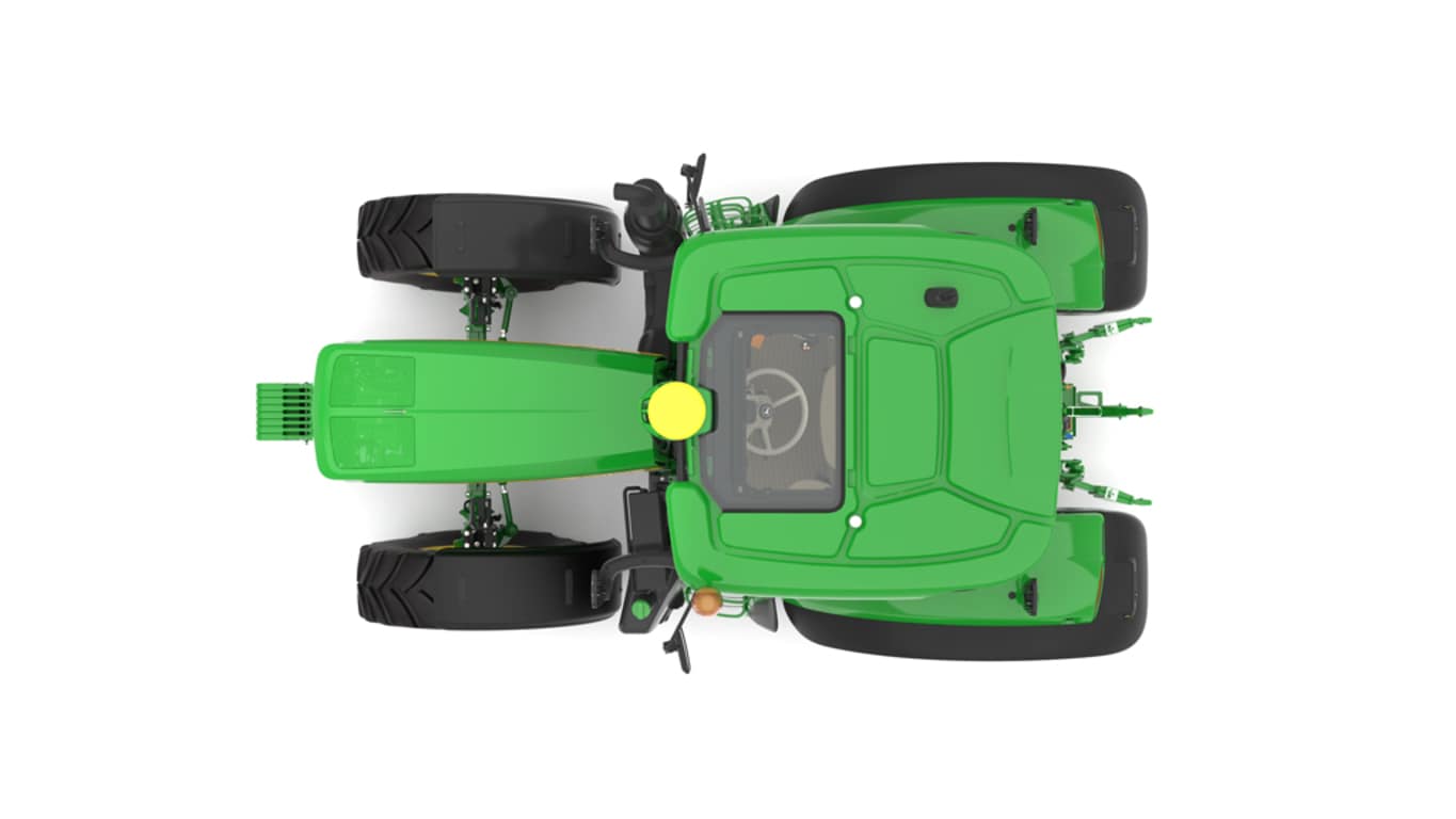 Studio shot of a top-down 6M 130 on a white background