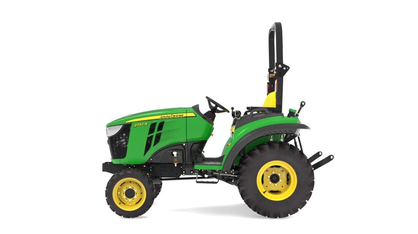 Left facing 2032R Compact Tractor on a white background
