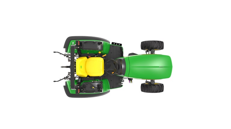 Top view of a 2032R Compact Tractor on a white background