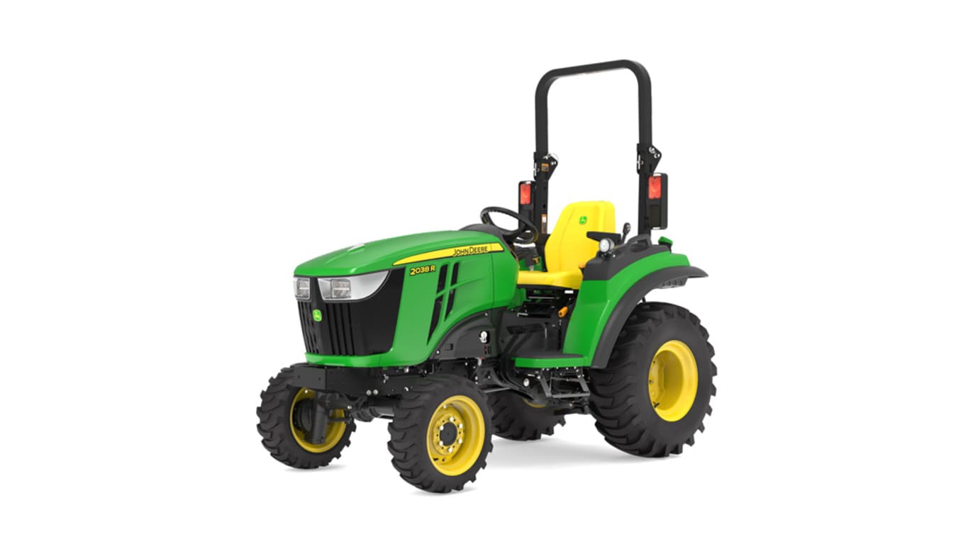 Front-left facing 2038R Compact Tractor on a white background
