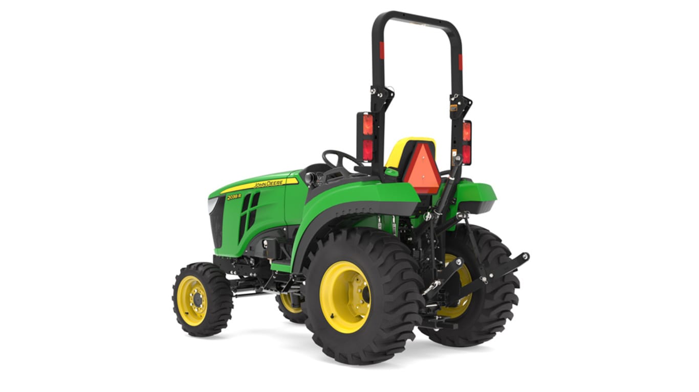 Rear-left facing 2038R Compact Tractor on a white background