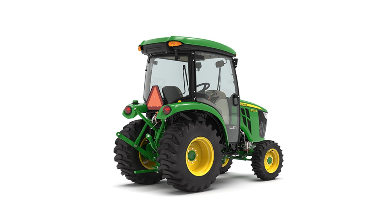 Rear-right facing 3033R Compact Tractor on a white background