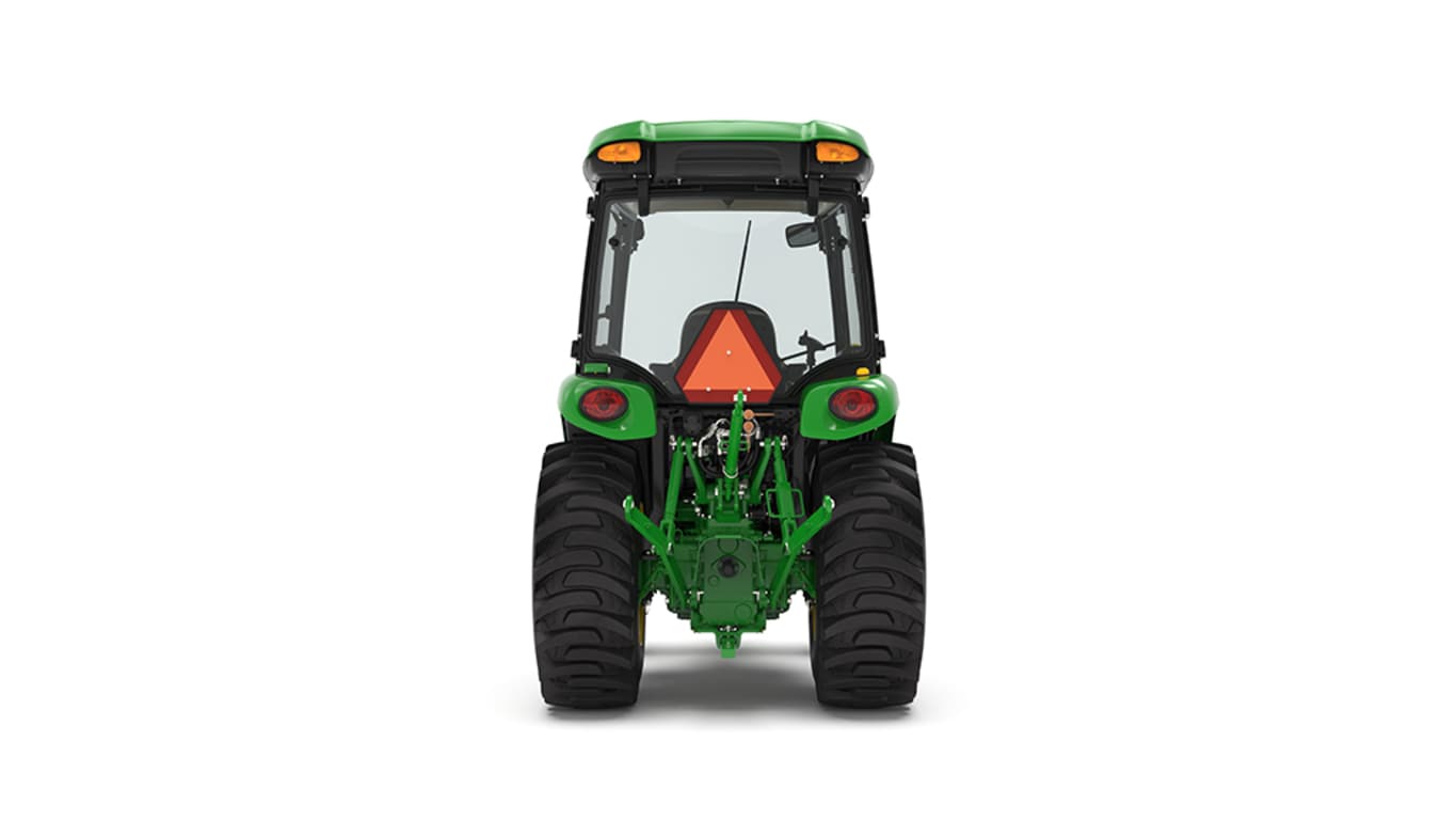 Rear view of 3033R Compact Tractor on a white background