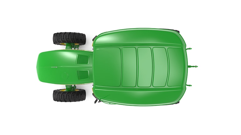 Top view of 3033R Compact Tractor on a white background