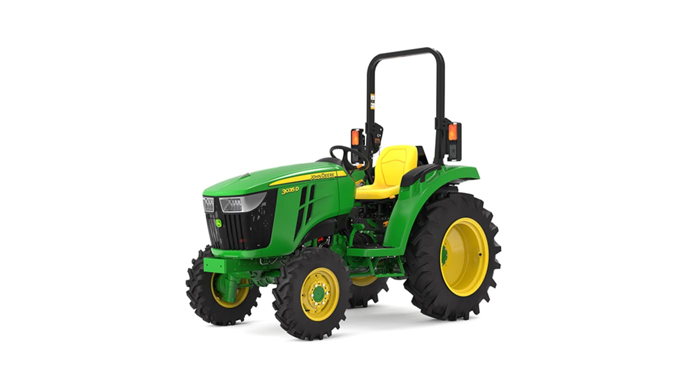 Front-left facing 3035D Compact Tractor on a white background