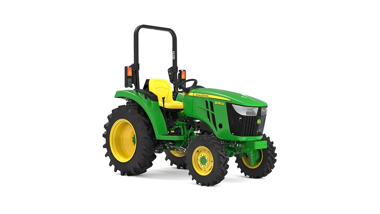 Front-right facing 3035D Compact Tractor on a white background