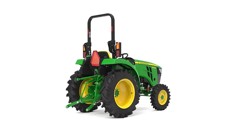 Rear right-facing 3035D Compact Tractor on a white background