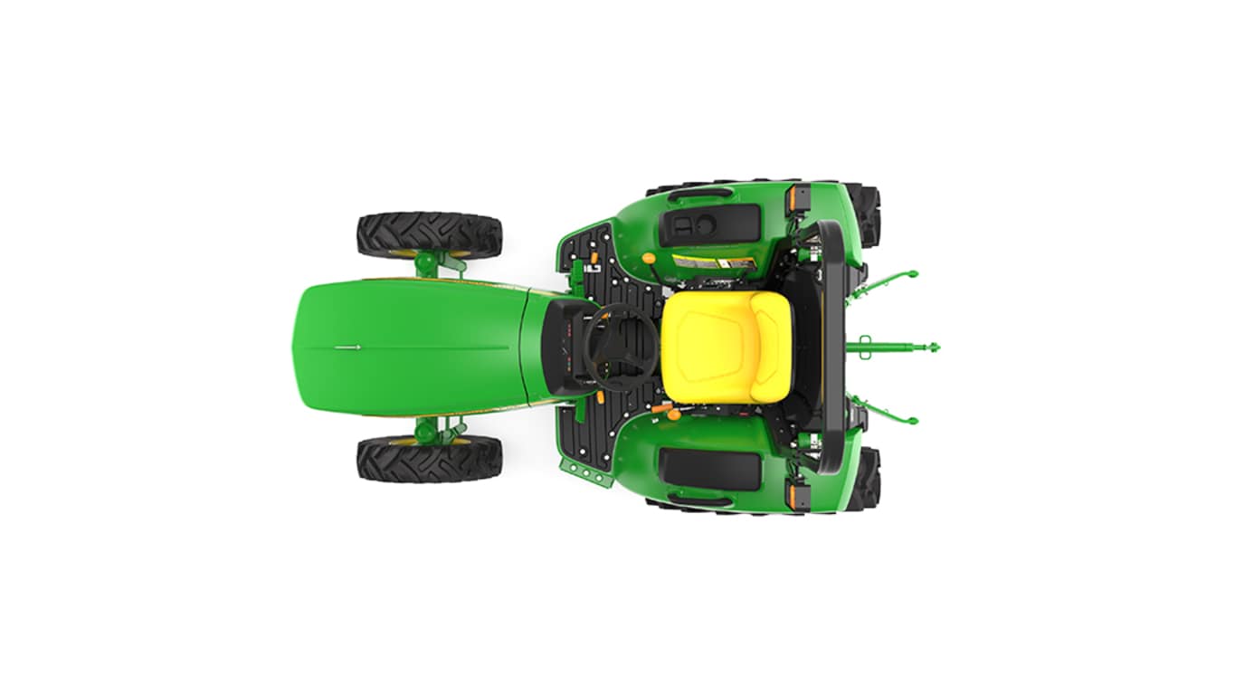 Top view of 3035D Compact Tractor on a white background