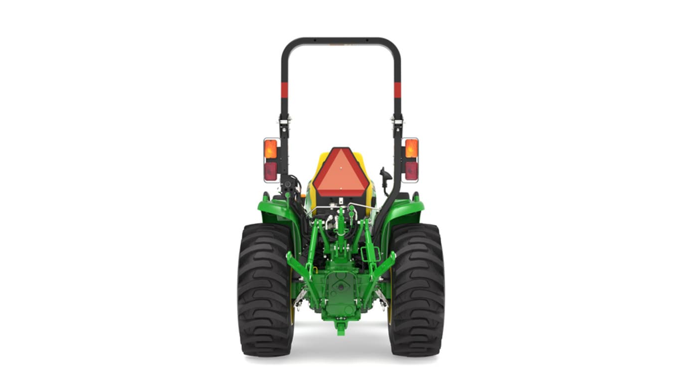 Rear view of 3039R Compact Tractor on a white background