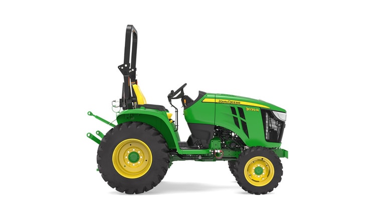 Right facing 3039R Compact Tractor on a white background