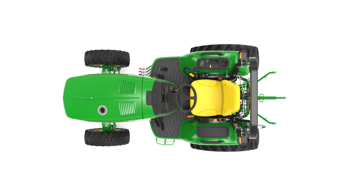 Top view of 3039R Compact Tractor on a white background