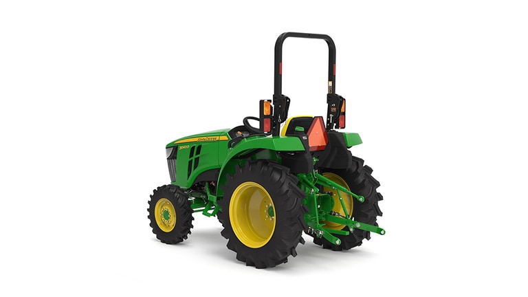 Rear-left facing 3043D Compact Tractor on a white background