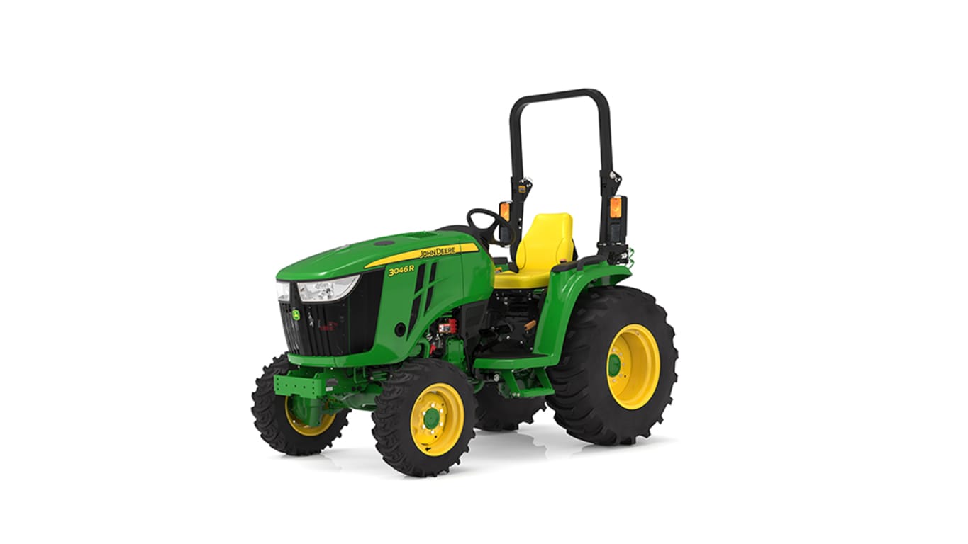 Front-left facing 3046R Compact Tractor on a white background